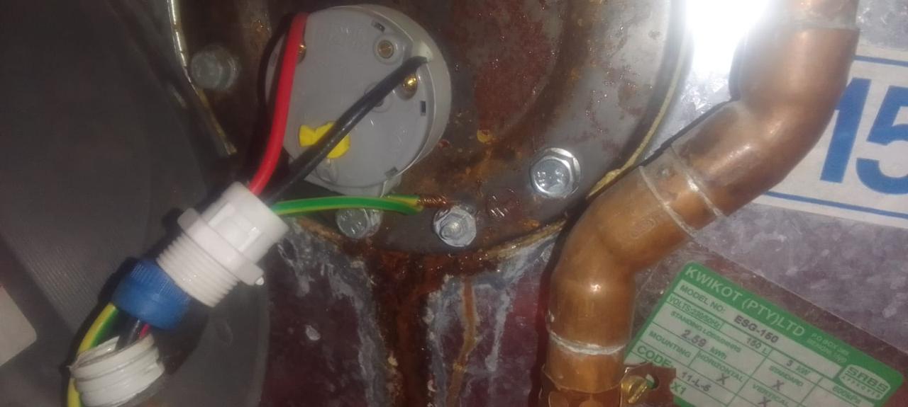 Geyser copper pipework and valve repair